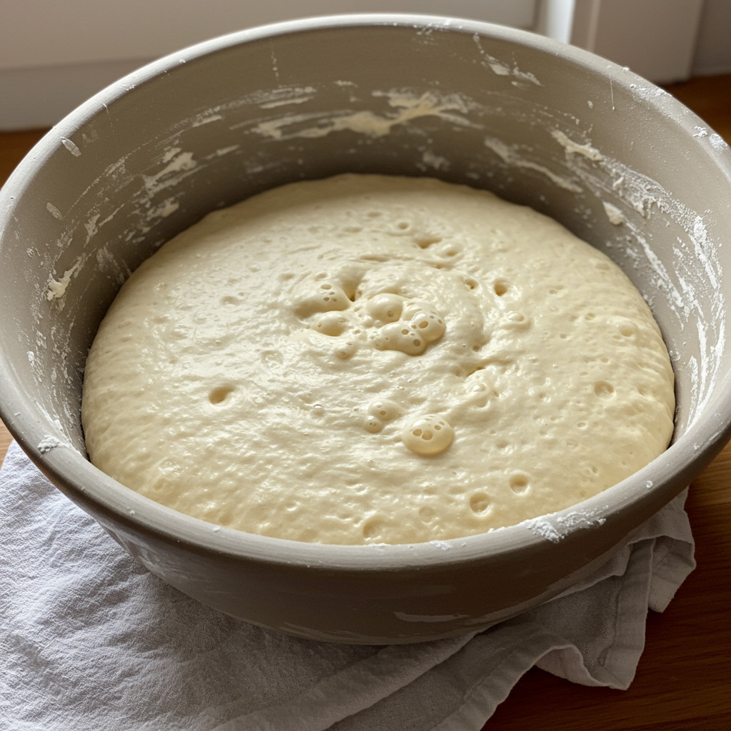 Pâte à bretzel en première levée