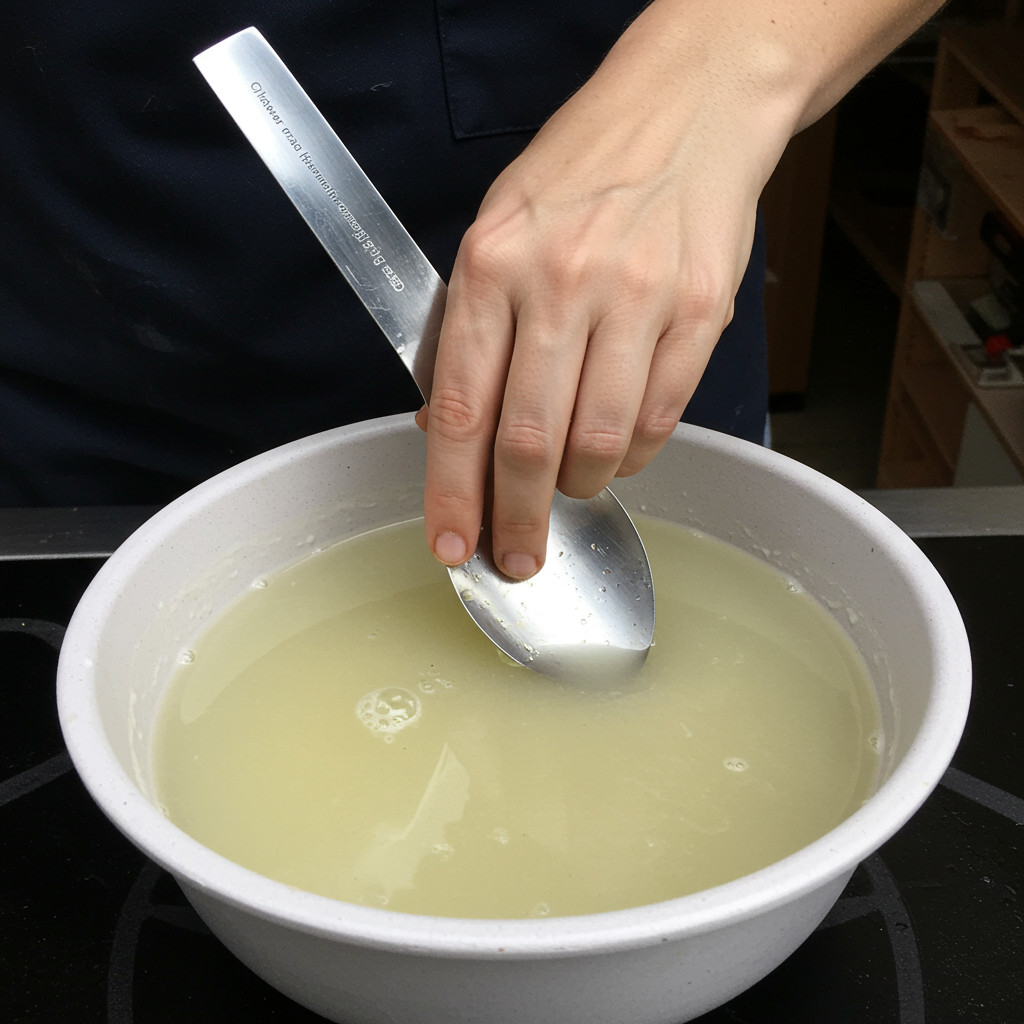 Cire de bougie fondant doucement au bain-marie