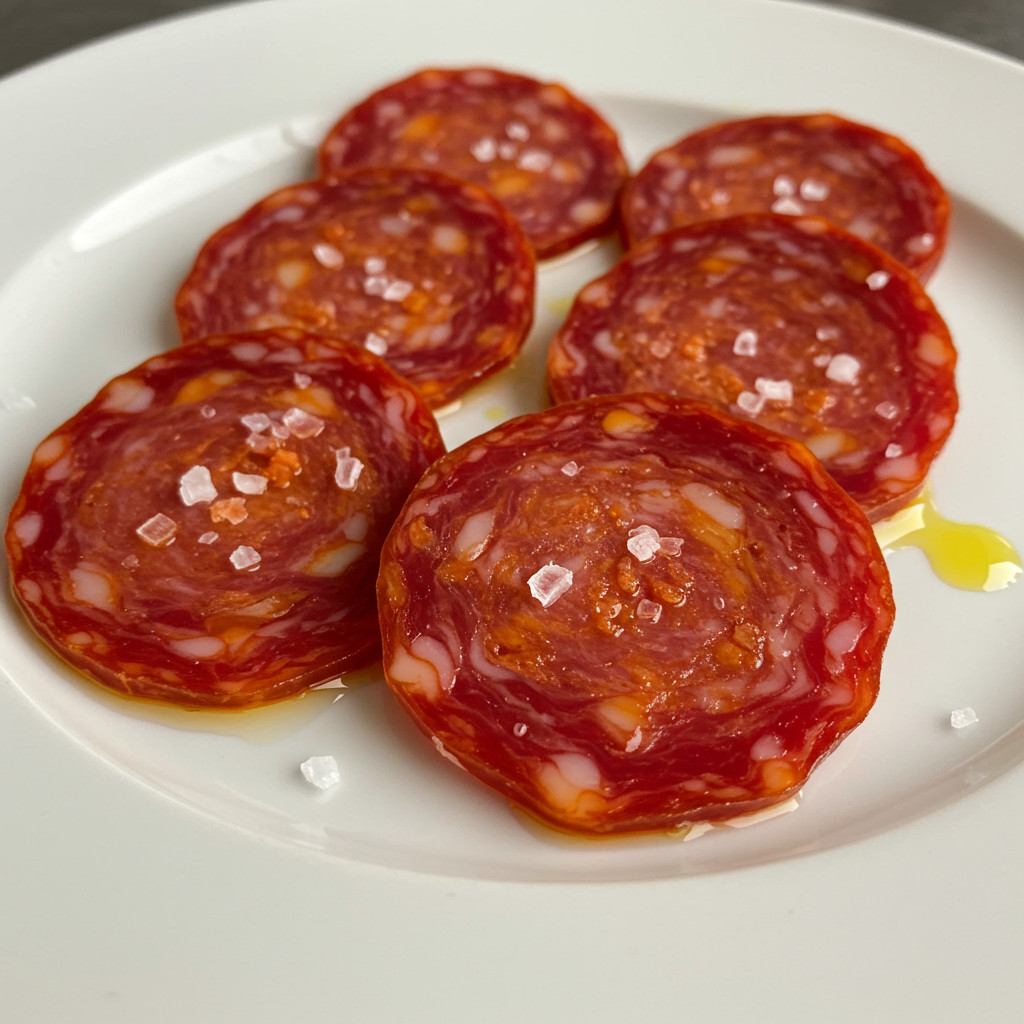 Illustration de chorizo tranché prêt à être dégusté