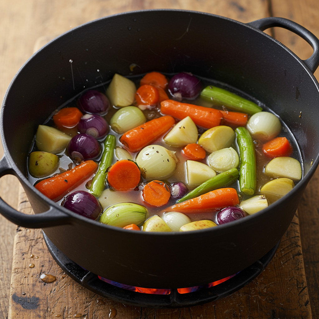 Cuisson des légumes pour le velouté