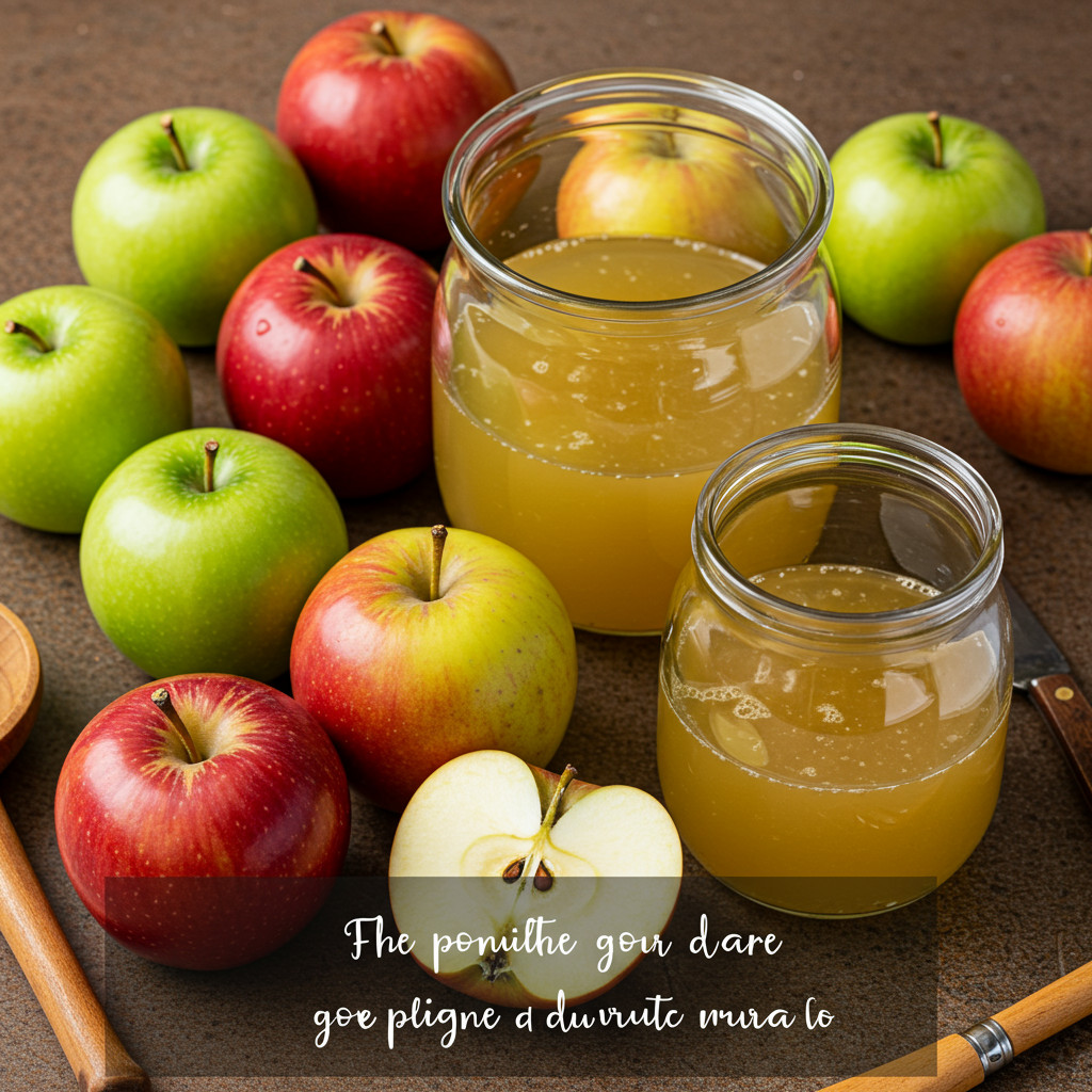 Ingrédients pour faire du vinaigre de pomme