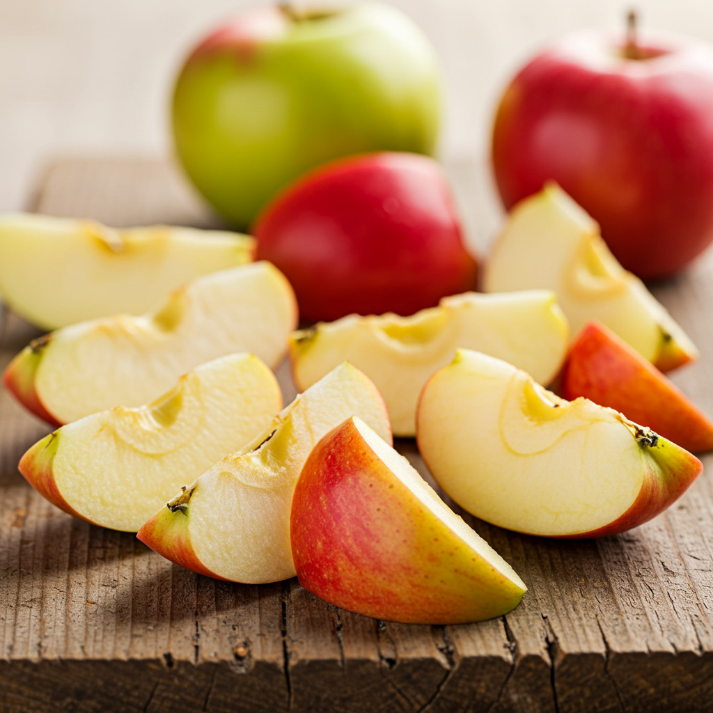 Pommes coupées pour la fermentation