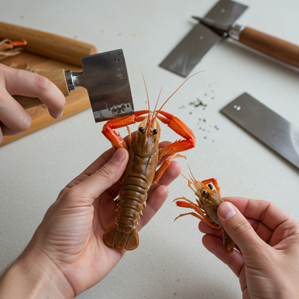 Décorticage et déveinage des crevettes