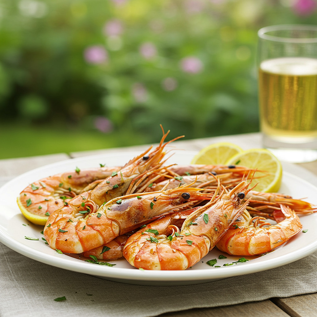 Crevettes grillées au barbecue