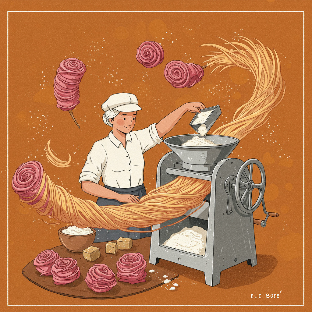Broyage du sucre pour barbe à papa
