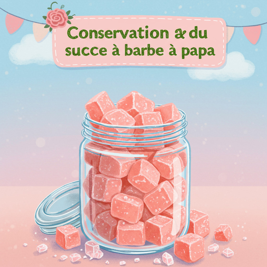 Conservation du sucre à barbe à papa