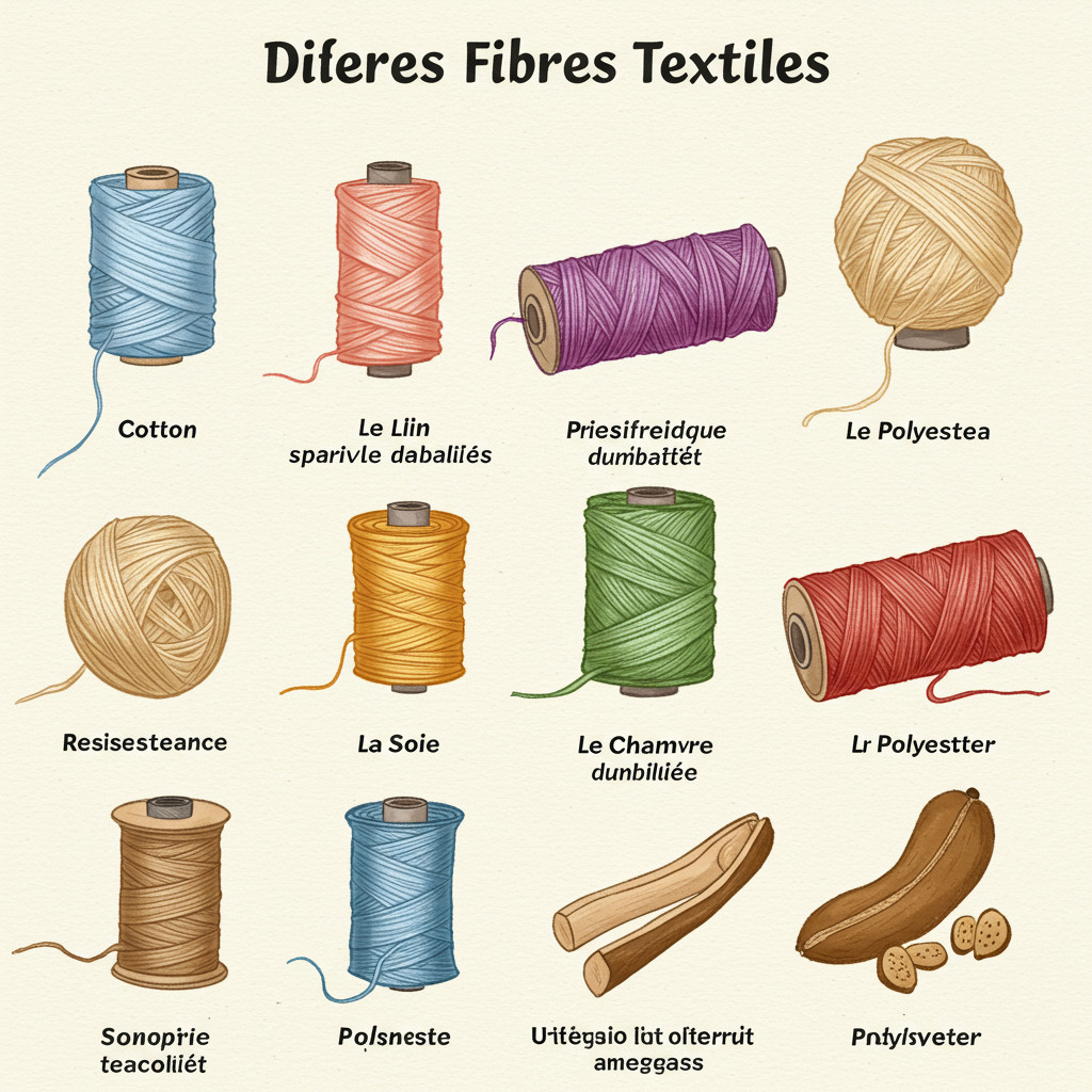 Différents types de fibres textiles