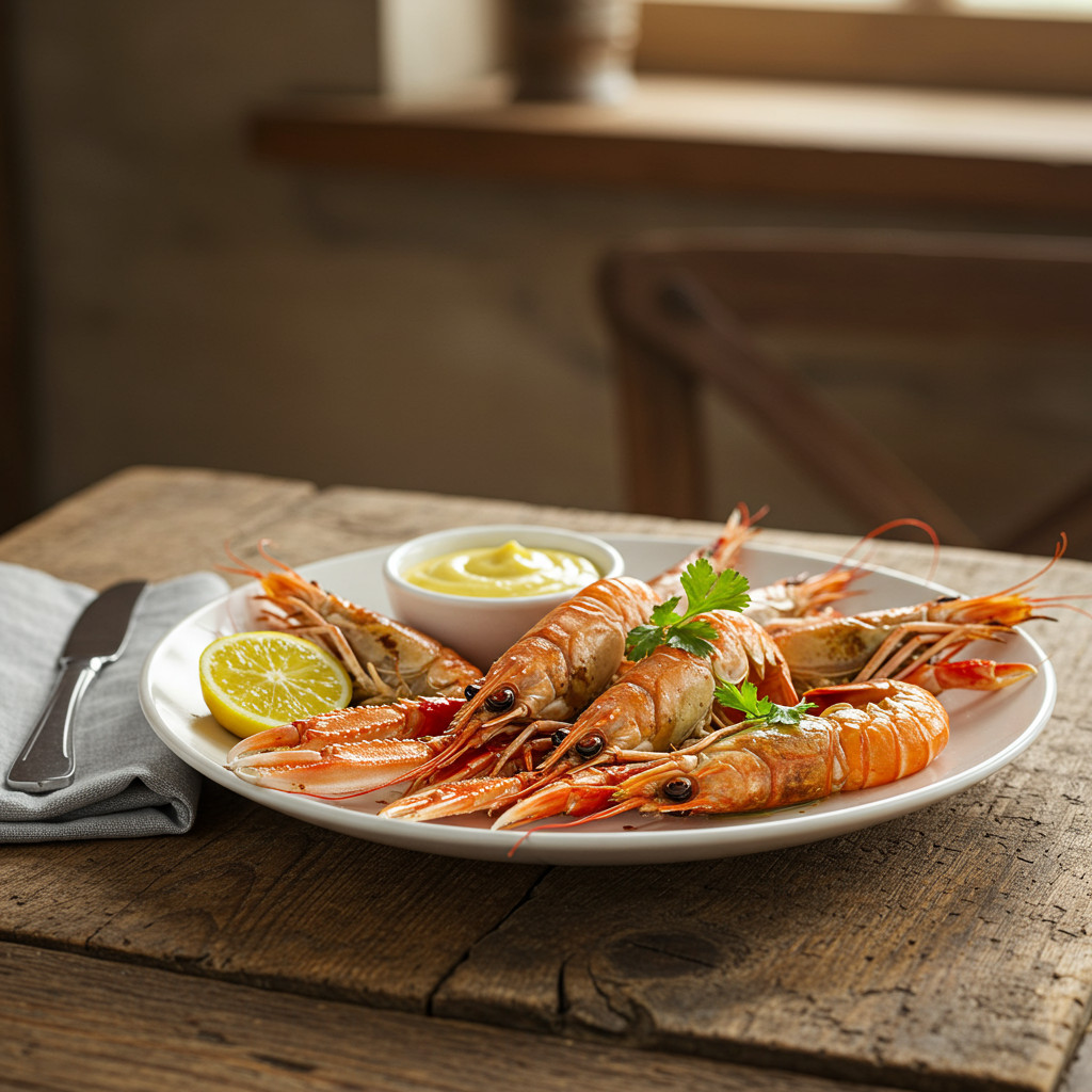 Langoustines rôties au four