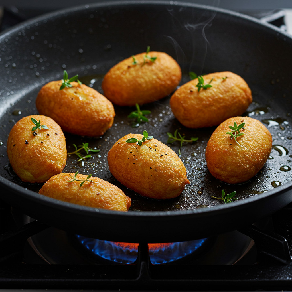 Quenelles dorées à la poêle