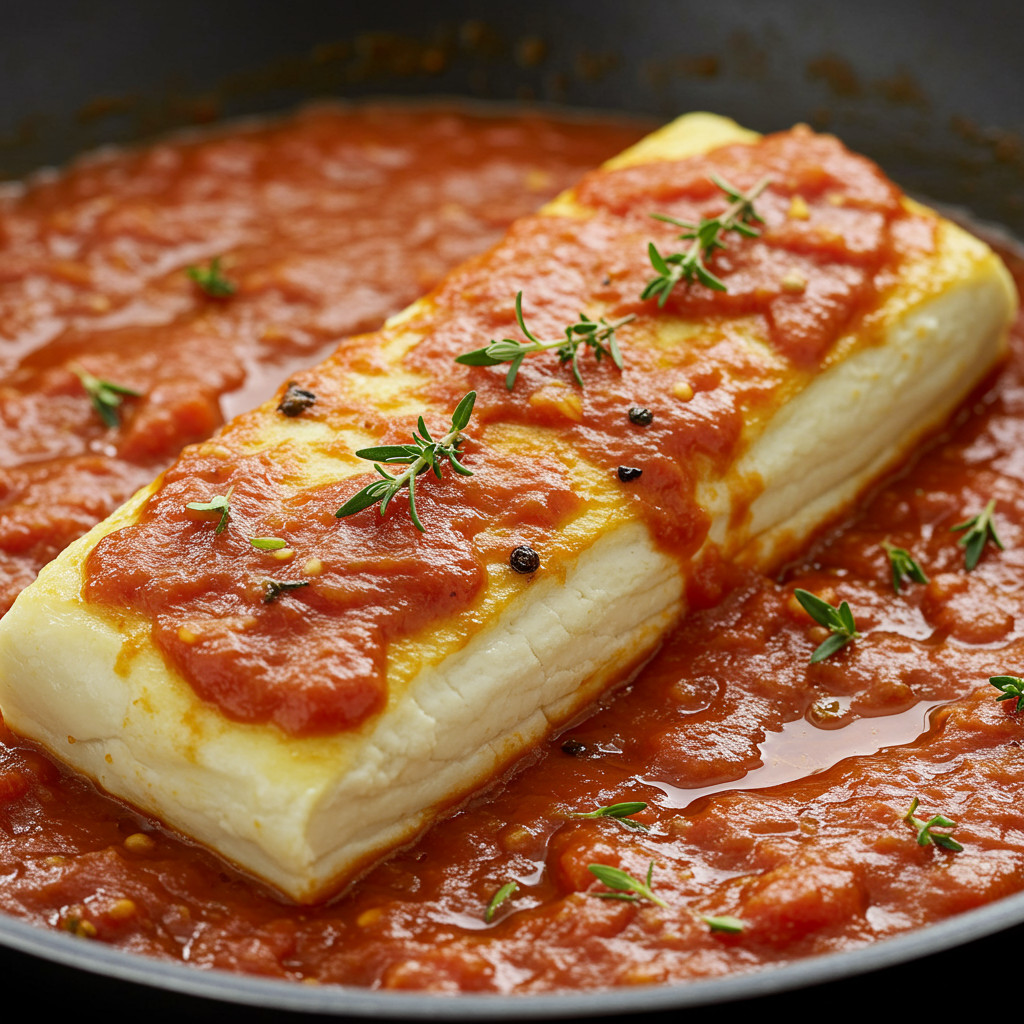 Image de seiche mijotée dans une sauce tomate