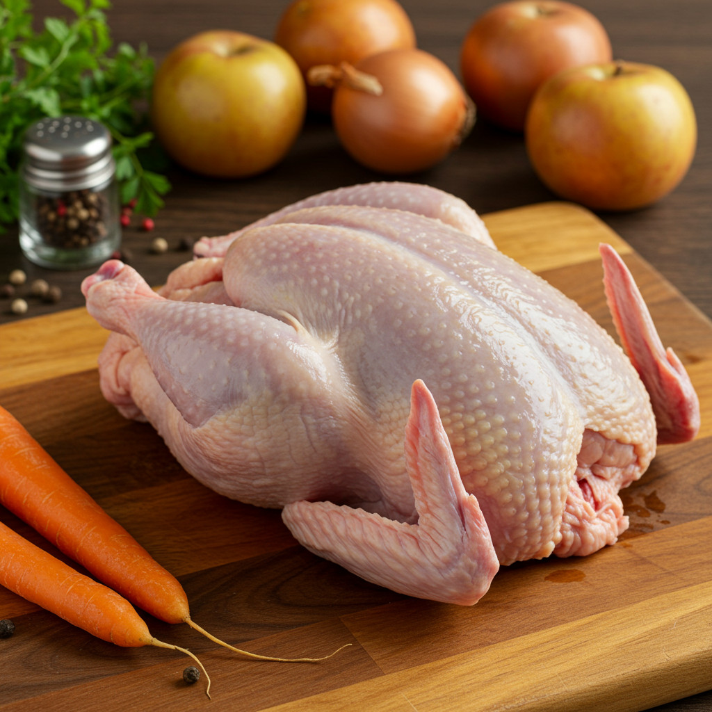 Poularde fraîche prête à être cuisinée