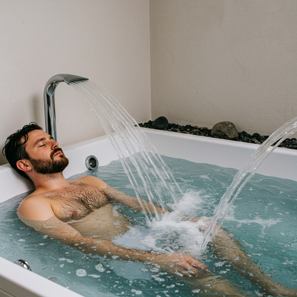 Personne recevant un soin d'hydrothérapie
