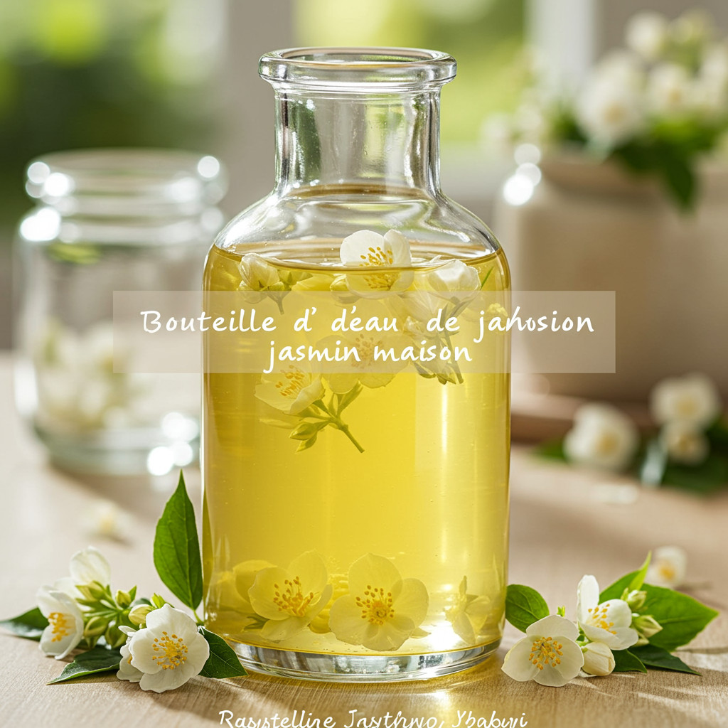 Bouteille d'eau de jasmin maison