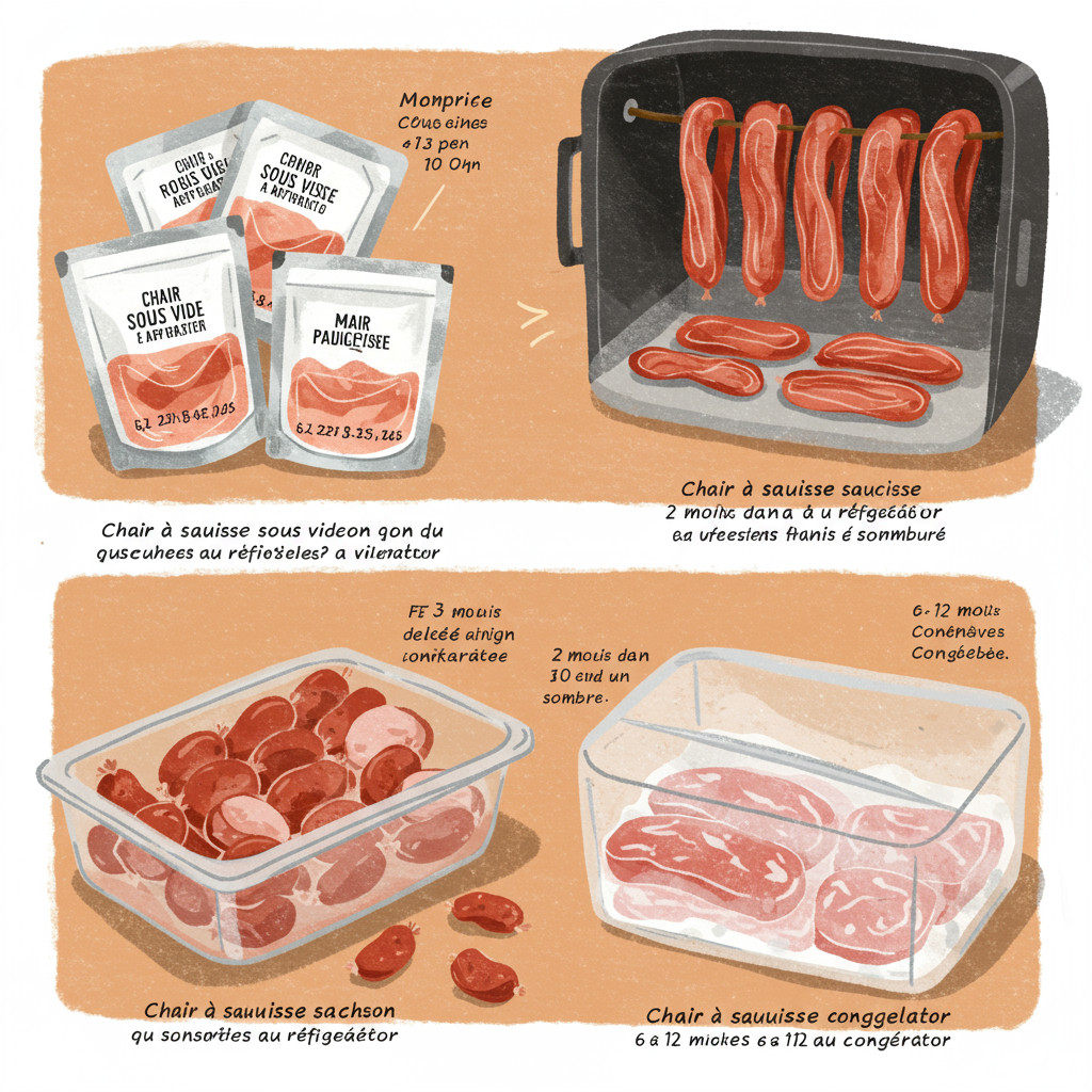 Conservation de la chair à saucisse