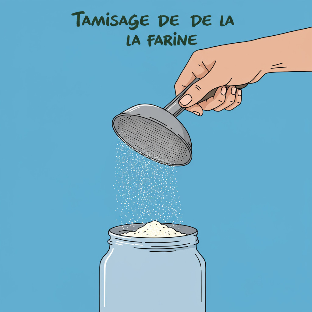 Tamisage de la farine