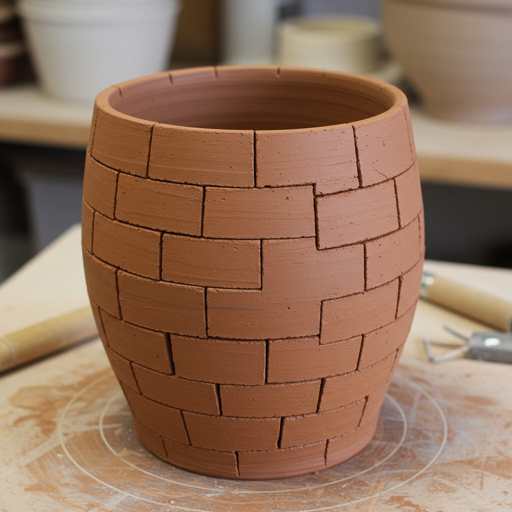 Exemple de pot en technique de la plaque