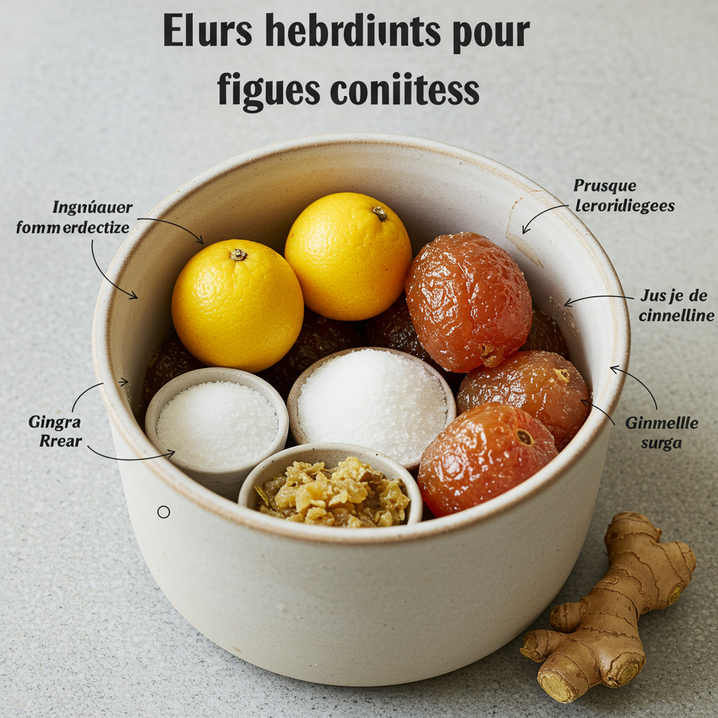 Ingrédients pour figues confites
