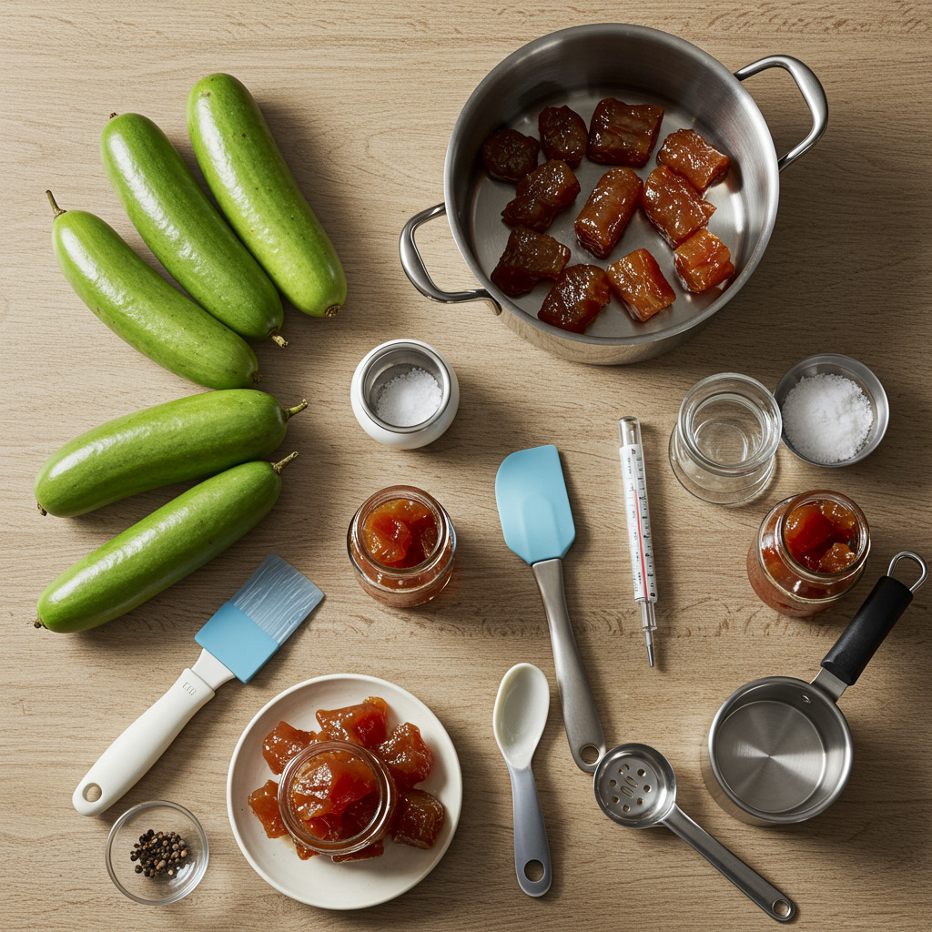 Matériel de cuisine pour figues confites