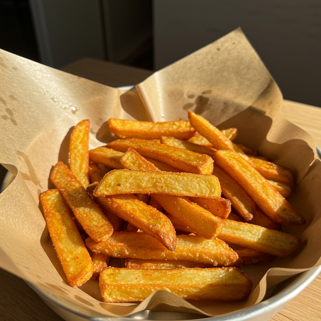 Frites croustillantes fraîchement sorties du Air Fryer