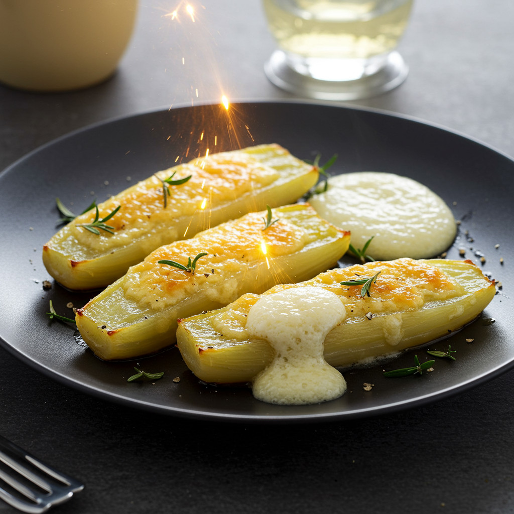 Huîtres au four prêtes à être servies