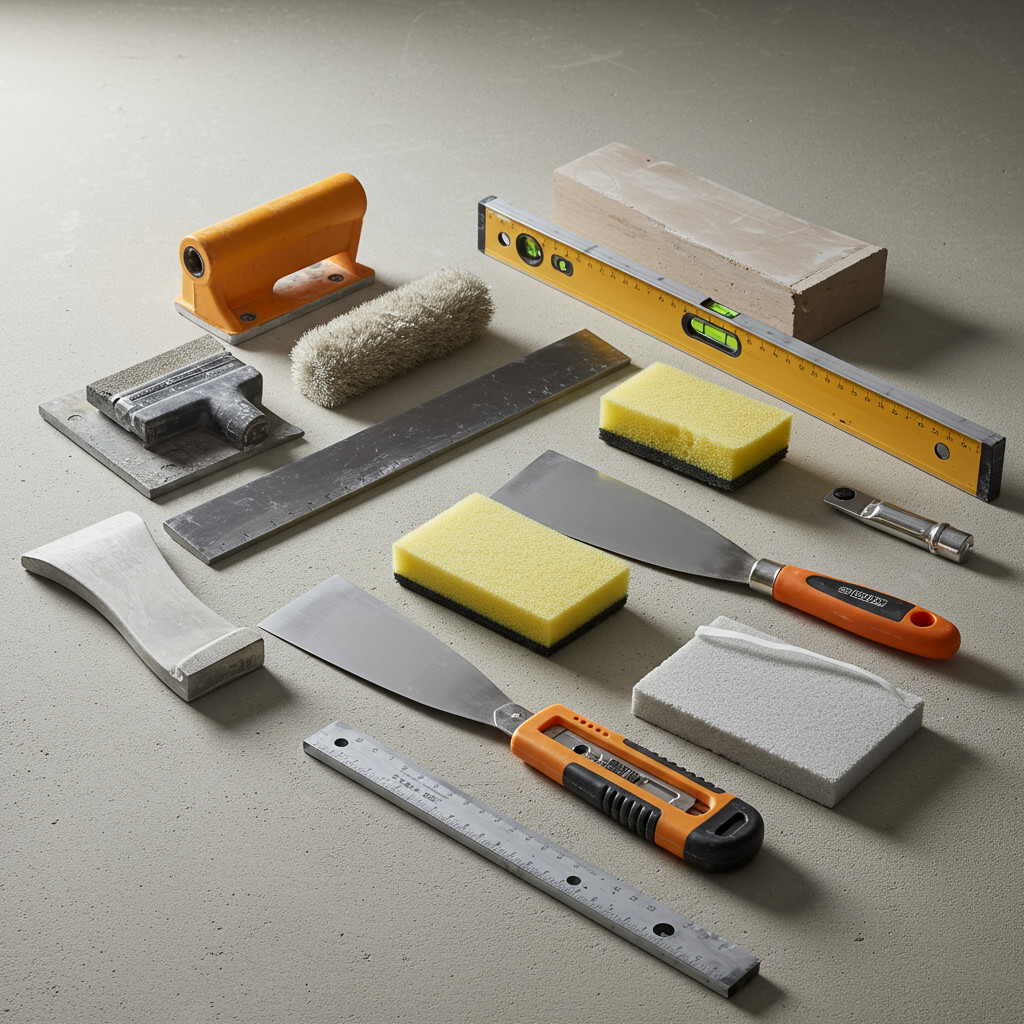 Image des outils nécessaires pour faire des joints de dalles