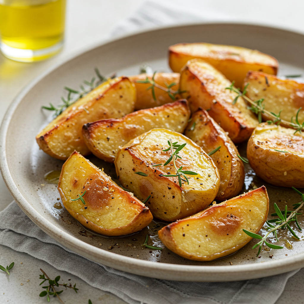 Pommes de terre grenailles rôties au four