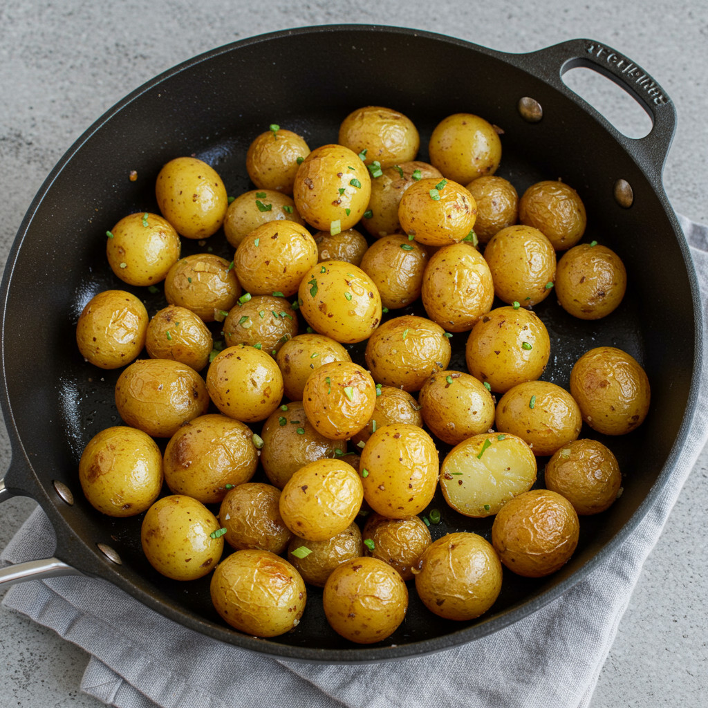 Pommes de terre grenailles sautées à la poêle
