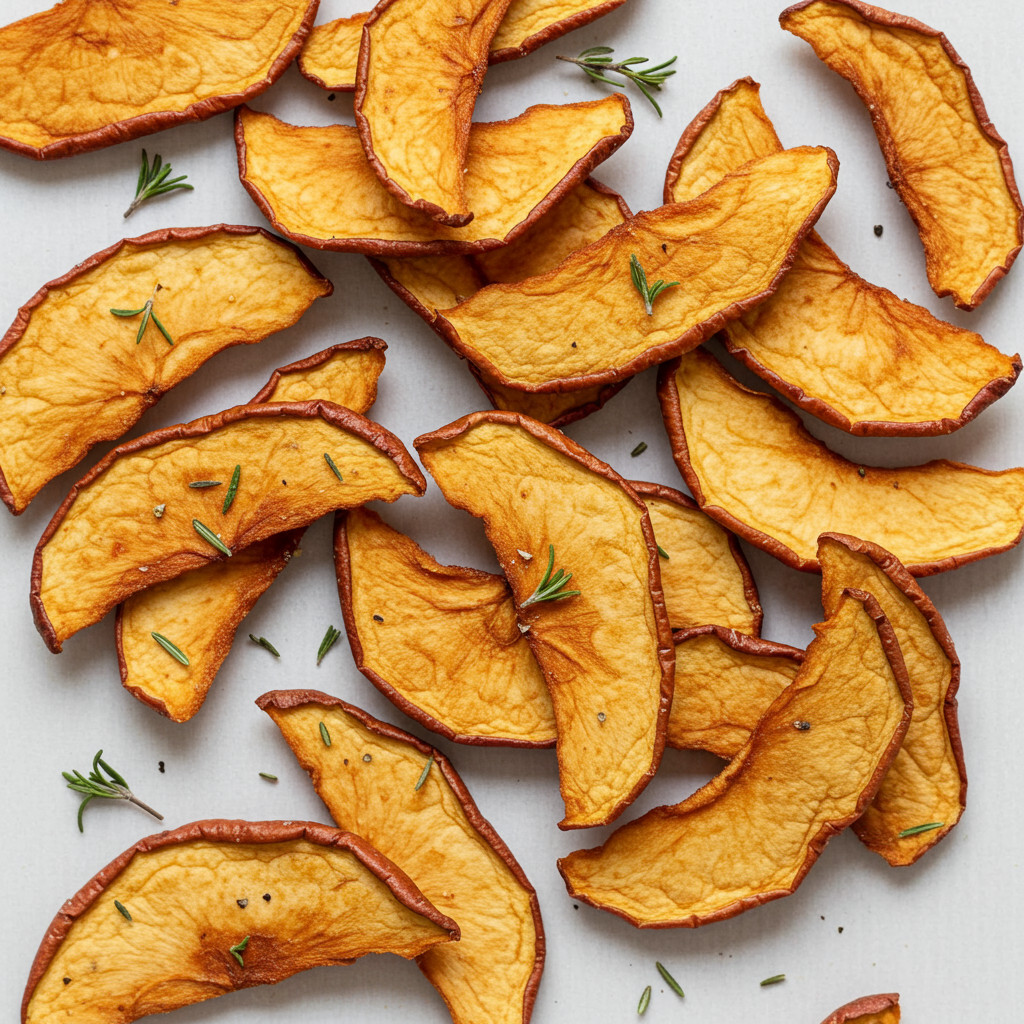Pommes de terre coupées et séchées