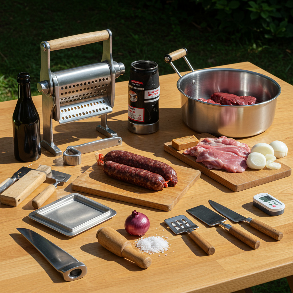 Matériel de charcuterie pour boudin noir