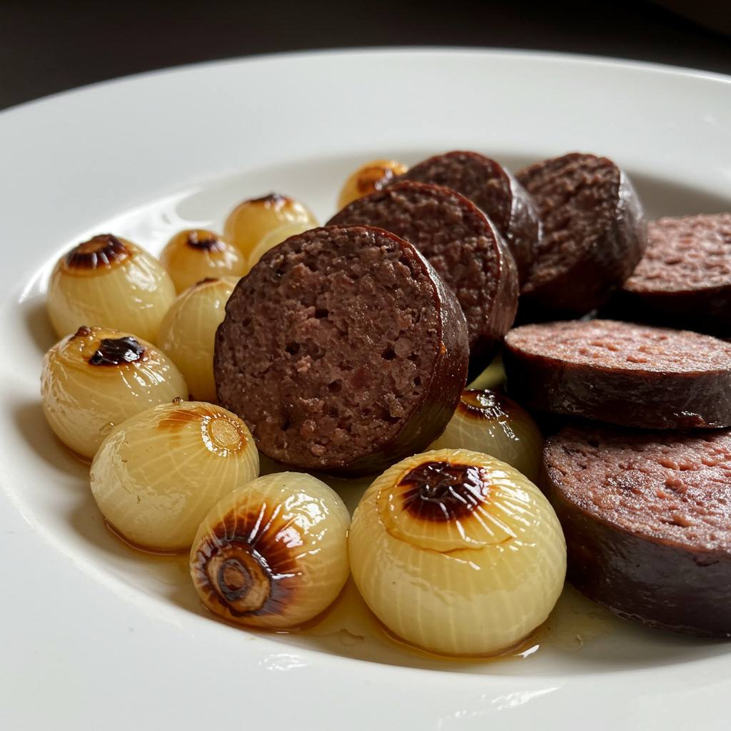 Oignons confits pour le boudin noir